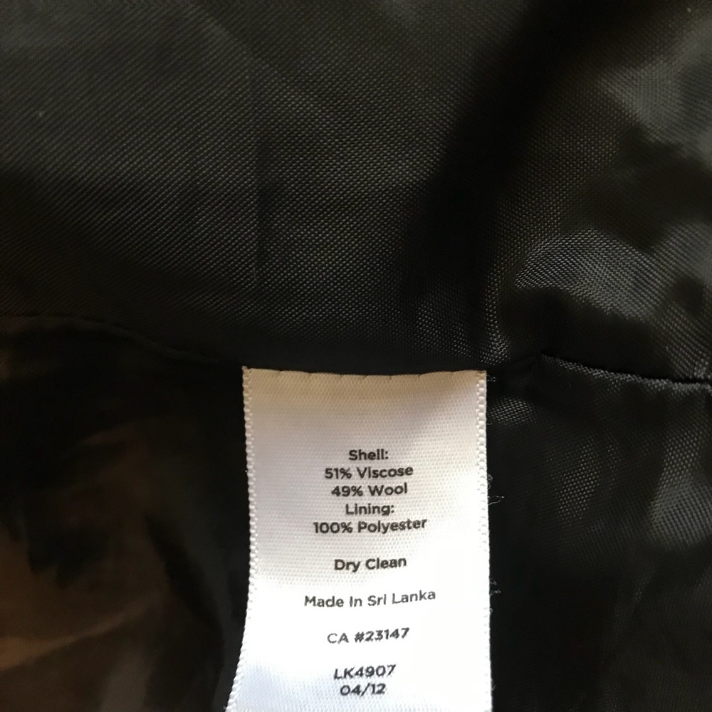 Talbots stylish black wool coat - Picture 7 of 8